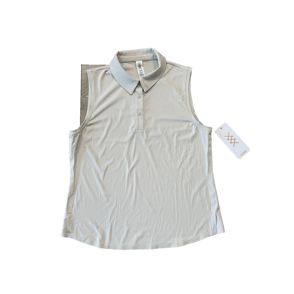 NWT Rhone Cream Course to Court Sleeveless Polo Shirt Women's Size L Ret.‎ $88